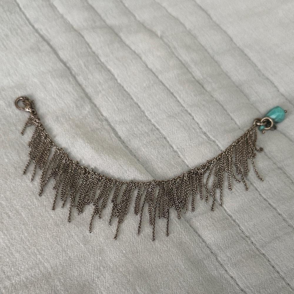 Lucky Brand Silver and Blue Bohemian Bracelet